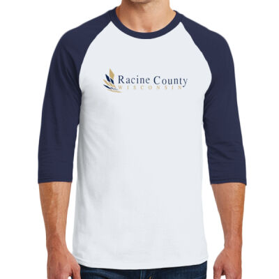 Racine County - Heavy Cotton ™ 3/4 Sleeve Raglan T Shirt Thumbnail